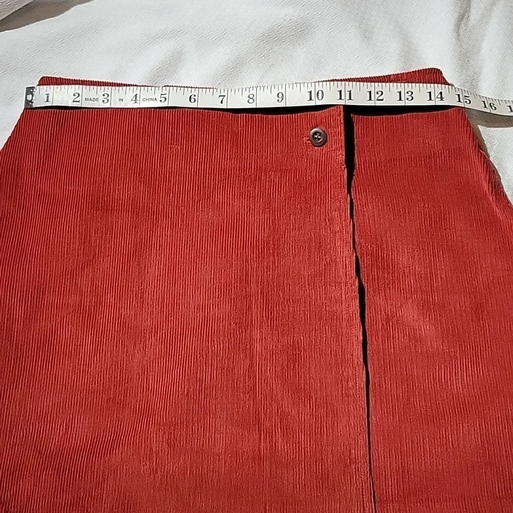 J.Crew Brick Red Corduroy Mini Skirt Size 6